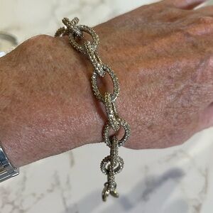 J. Crew Gold Link w/stones Bracelet